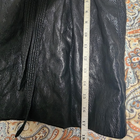 Free People Payton Faux Black Leather Mini Skirt Size 4 - Picture 3 of 9